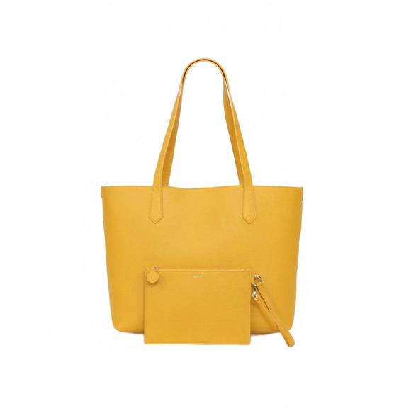 NEW MODHER women's bellagio large tote in yellow and brown interior - Picture 1 of 4